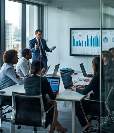 Advisor interacting with a digital banking interface